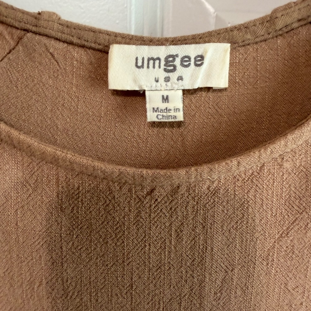 UMGEE HIGH LOW LINEN BLEND DRESS SIZE M - Picture 6 of 6